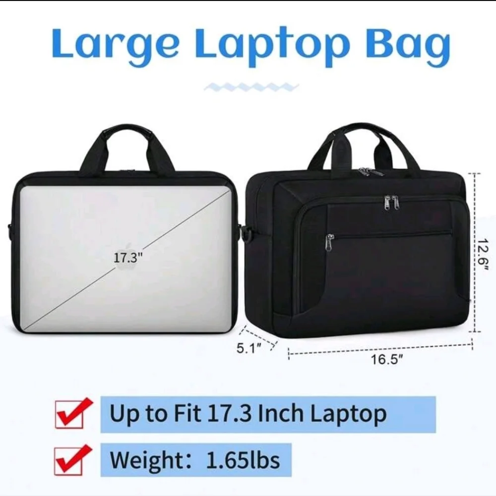 Black Men's Laptop Bag